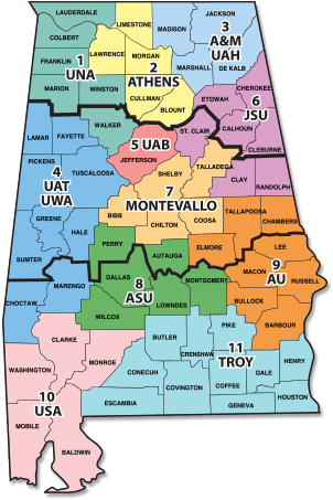 Interactive Alabama County Map
